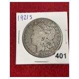 1921 S Morgan Silver Dollar Coin
