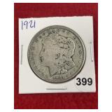 1921 Morgan Silver Dollar Coin