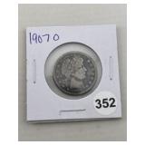 1907 O Barber Quarter Coin
