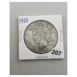 1922 Peace Silver Dollar Coin