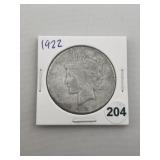 1922 Peace Silver Dollar Coin