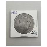 1922 Peace Silver Dollar Coin