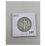 1943 Walking Liberty Half Dollar Silver Coin