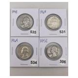 4 Washington Quarters
