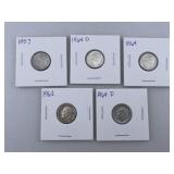 5 Roosevelt Dimes