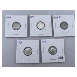 5 Roosevelt Dimes