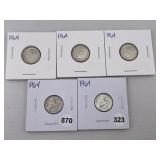 5 Roosevelt Dimes