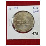 1 Ounce .999 Fine Silver Coin