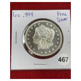1 Ounce .999 Fine Silver Coin