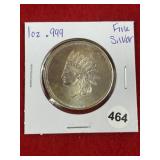 1 Ounce .999 Fine Silver Coin