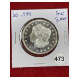 1 Ounce .999 Fine Silver Coin