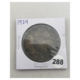 1924 Peace Silver Dollar Coin
