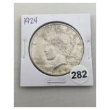 1924 Peace Silver Dollar Coin