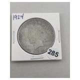 1924 Peace Silver Dollar Coin