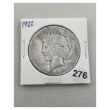 1922 Peace Silver Dollar Coin