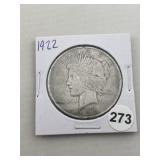 1922 Peace Silver Dollar Coin