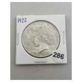 1922 Peace Silver Dollar Coin