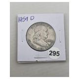 1959 D Franklin Half Dollar Silver Coin