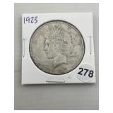 1923 Peace Silver Dollar Coin