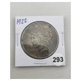 1922 Peace Silver Dollar Coin