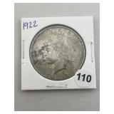 1922 Peace Silver Dollar Coin