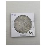 1922 Peace Silver Dollar Coin