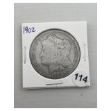 1902 Morgan Silver Dollar Coin