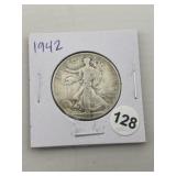 1942 Walking Liberty Half Dollar Silver Coin