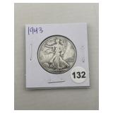 1943 Walking Liberty Half Dollar Silver Coin