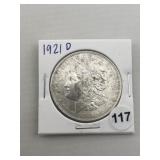1921 D Morgan Silver Dollar Coin