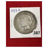1923 D Peace Silver Dollar Coin