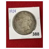 1924 Peace Silver Dollar Coin