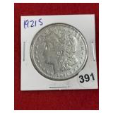 1921 S Morgan Silver Dollar Coin