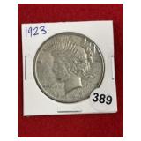 1923 Peace Silver Dollar Coin
