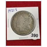 1921 S Morgan Silver Dollar Coin