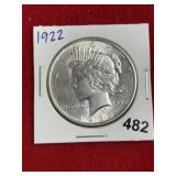 1922 Peace Silver Dollar Coin