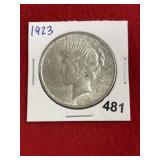 1923 Peace Silver Dollar Coin