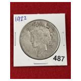 1922 Peace Silver Dollar Coin