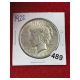 1922 Peace Silver Dollar Coin