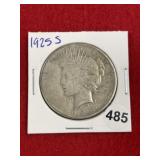 1925 S Peace Silver Dollar Coin