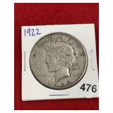 1922 Peace Silver Dollar Coin