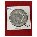 1923 D Peace Silver Dollar Coin
