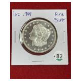 1 Ounce .999 Fine Silver Coin