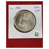 1 Ounce .999 Fine Silver Coin