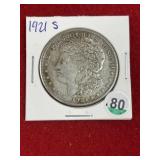1921 S Morgan Silver Dollar Coin