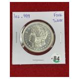 1 Ounce .999 Fine Silver Coin