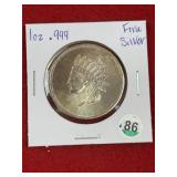 1 Ounce .999 Fine Silver Coin