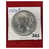 1926 D Peace Silver Dollar Coin