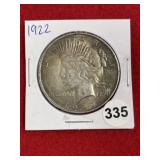 1922 Peace Silver Dollar Coin