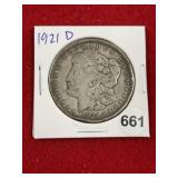 1921 D Morgan Silver Dollar Coin